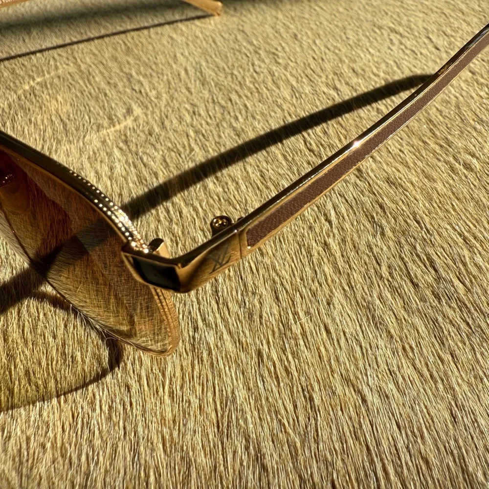 Louis Vuitton Vintage Aviator sunglasses London two tone yellow great condition - Picture 8 of 11